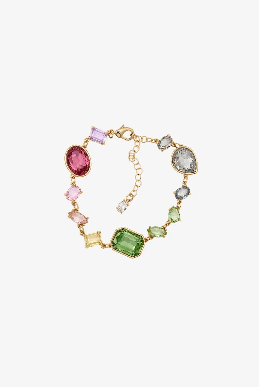 Uchi & Soto Hanabi bracciale pietre miste oro multicolore