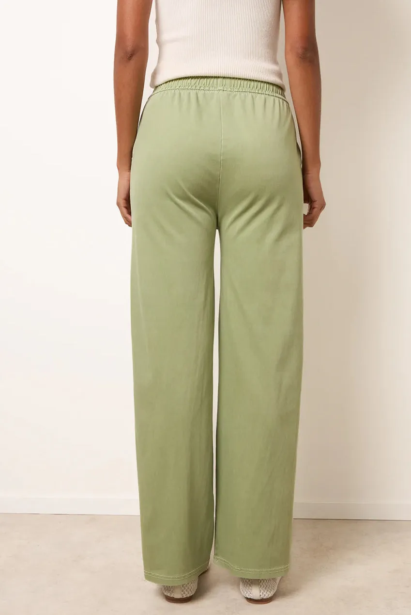 Blue Vanilla Seam Detail pantaloni verdi vita elastica