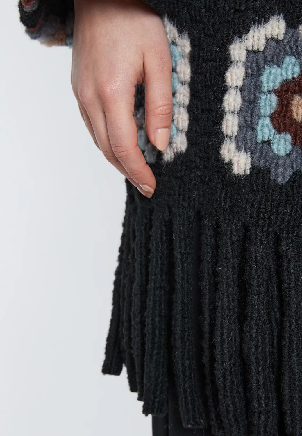 Ana Alcazar Sabora cappotto lana patchwork