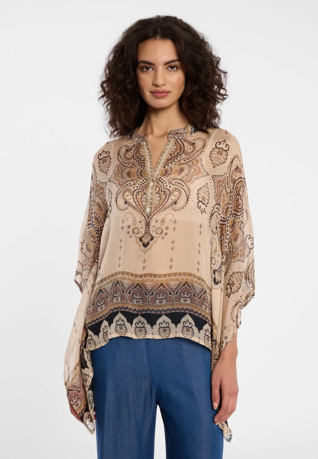Ana Alcazar Dovia tunica paisley scollo V estiva