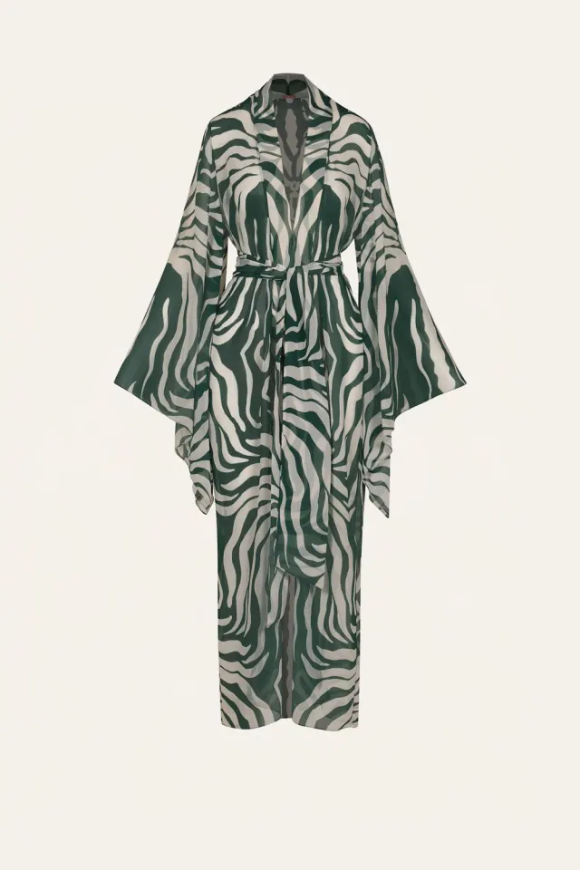 Johanna Ortiz Amazon kimono copricostume verde