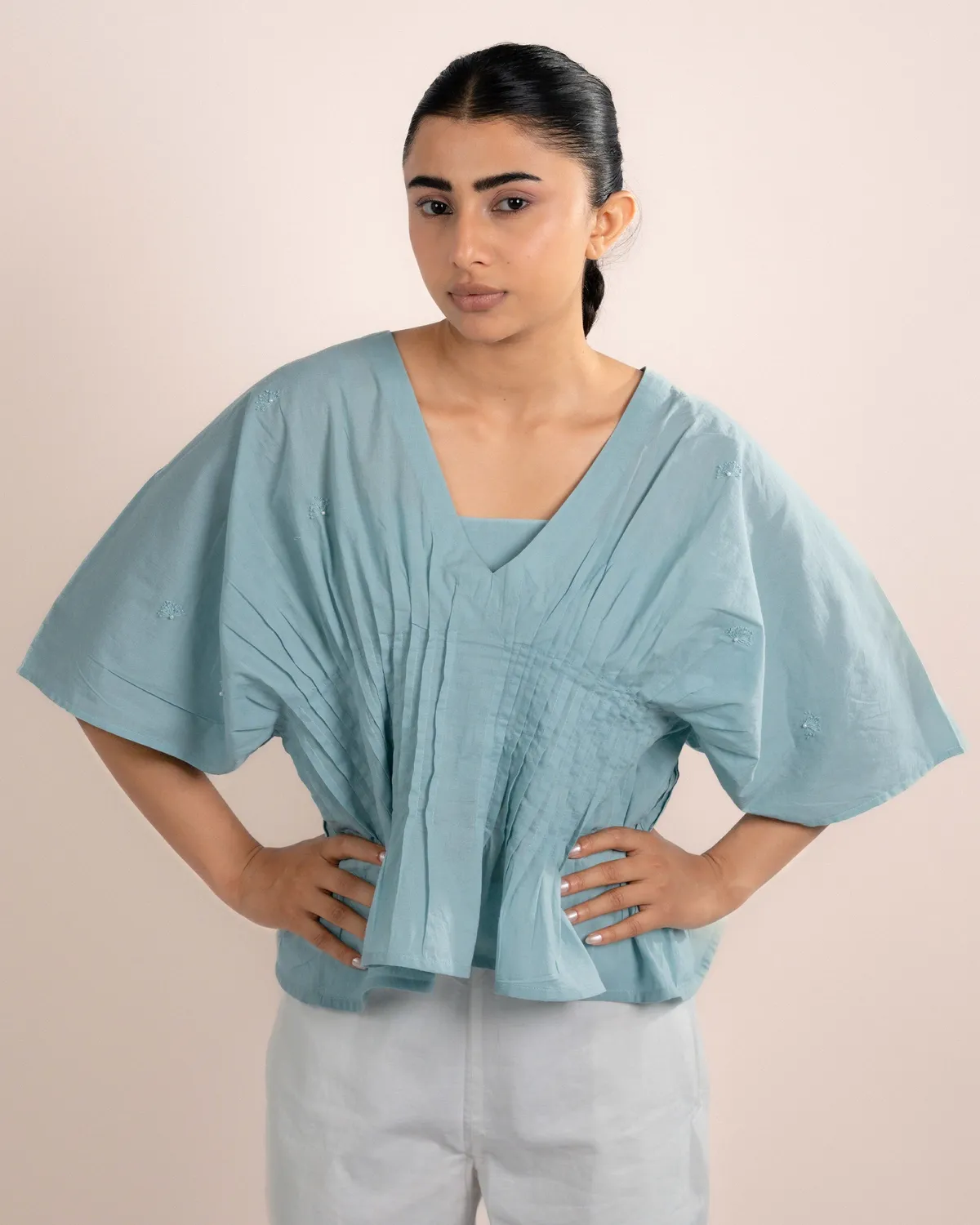 Our Dve Eira Tube Top top donna blu mare 2 pezzi cotone