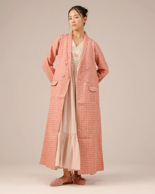 Our Dve Merry Berry giacca rosa organza lunga
