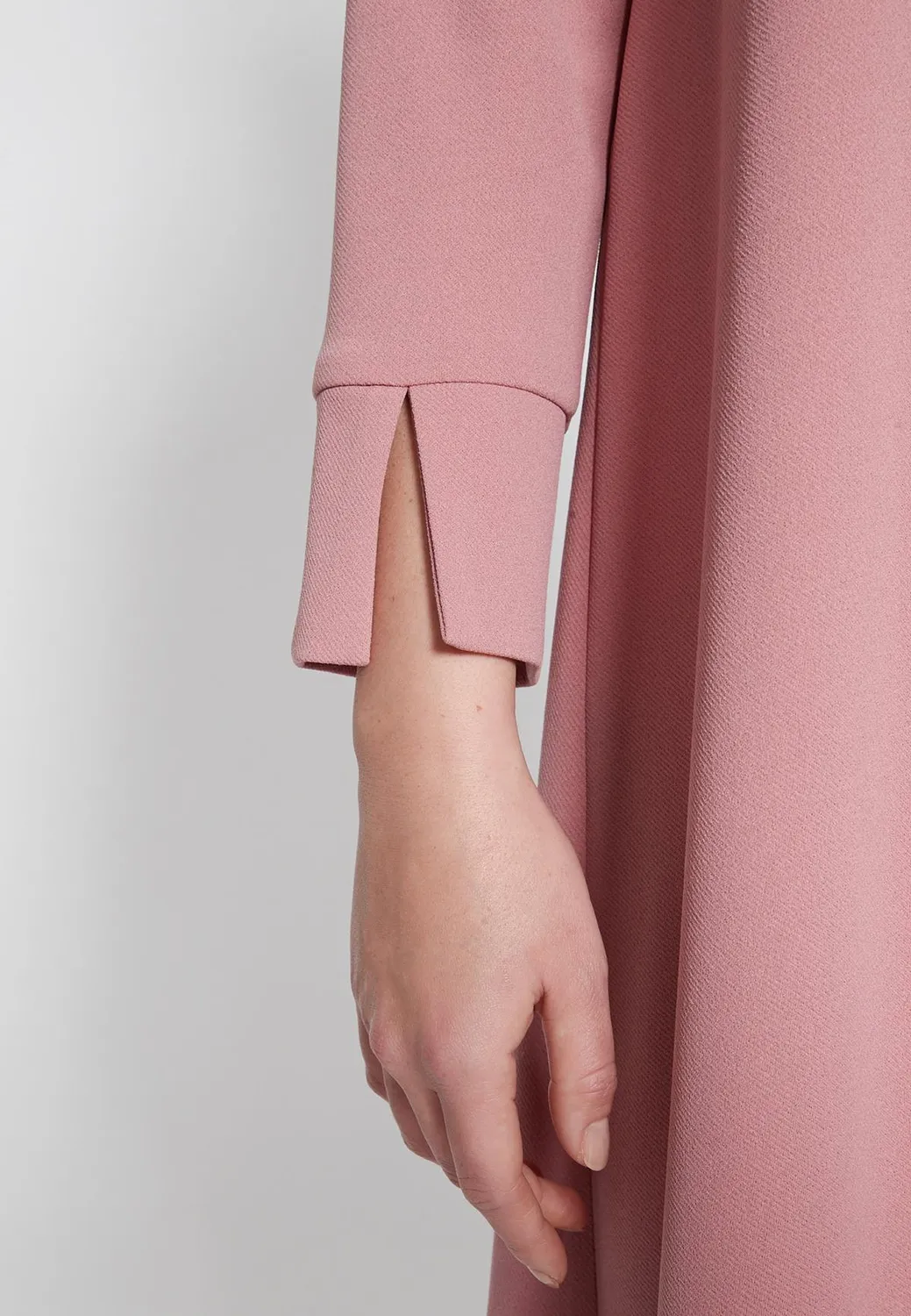 Ana Alcazar Hanika abito midi rosa linea svasata