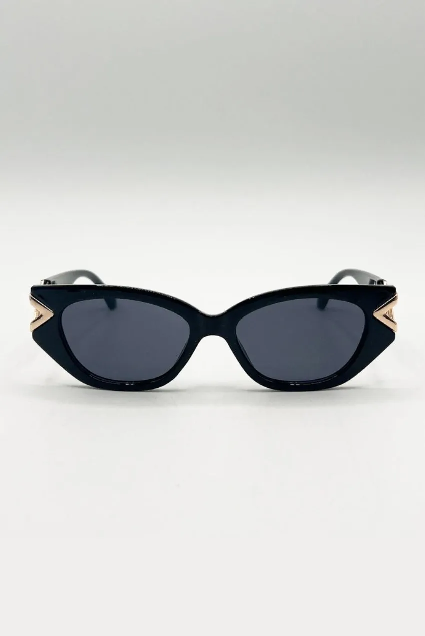 SVNX Cat-Eye Side Detail occhiali da sole nero
