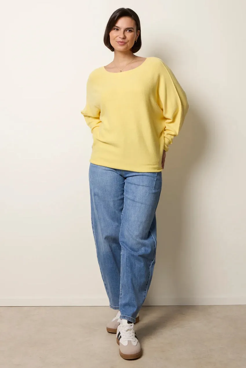 Blue Vanilla maglione girocollo giallo limone