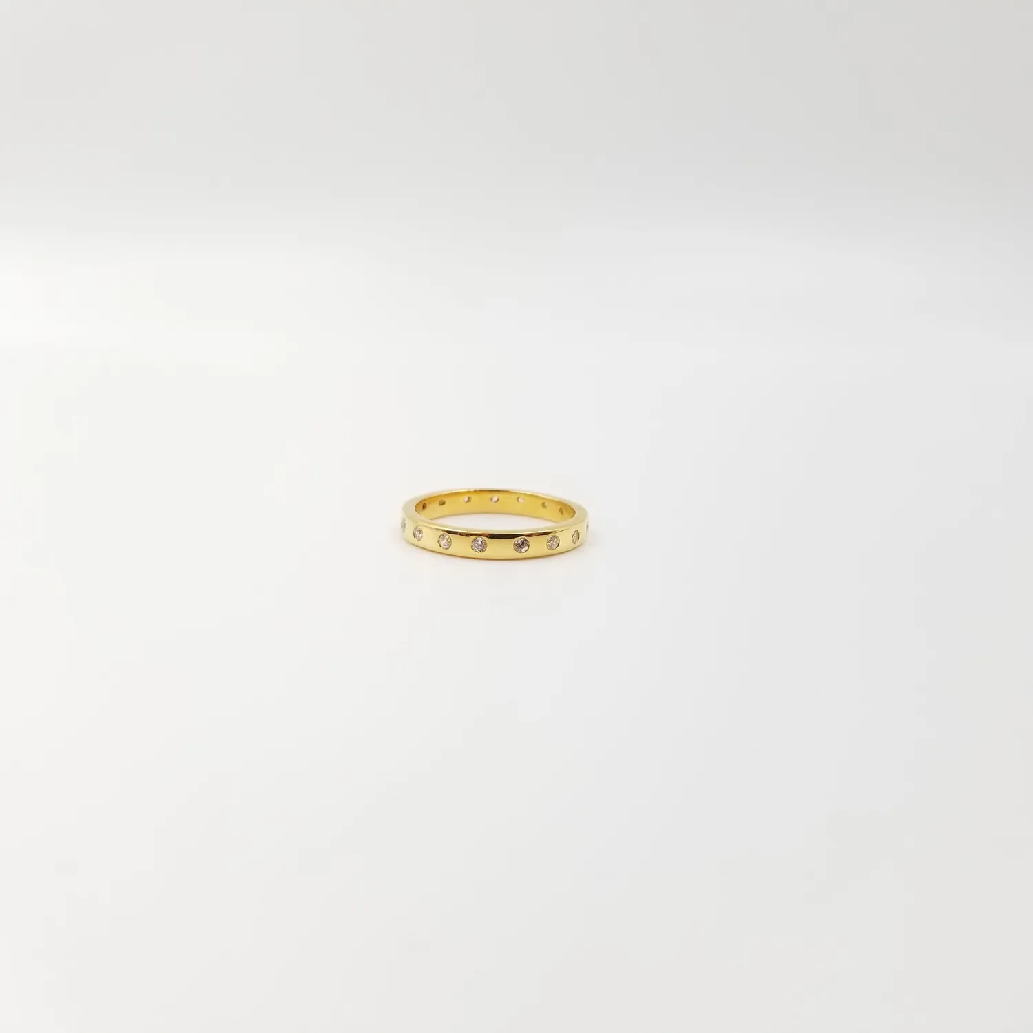 Our Dve Pinion Ring anello oro zircone