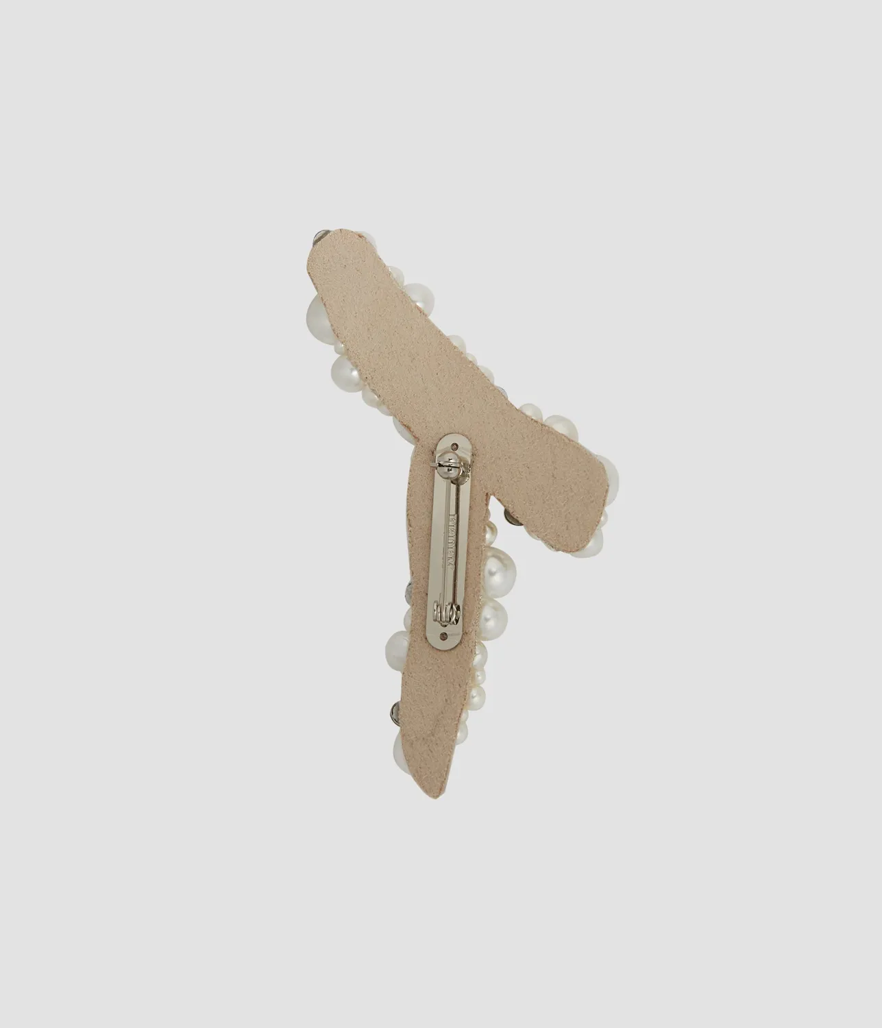 Erdem Pearl Alphabet Brooch T spilla perle lettera T