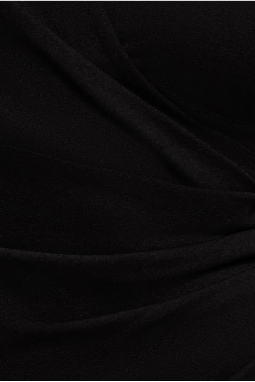 Goddiva Scuba Lace Wrap abito maxi nero pizzo DR4366