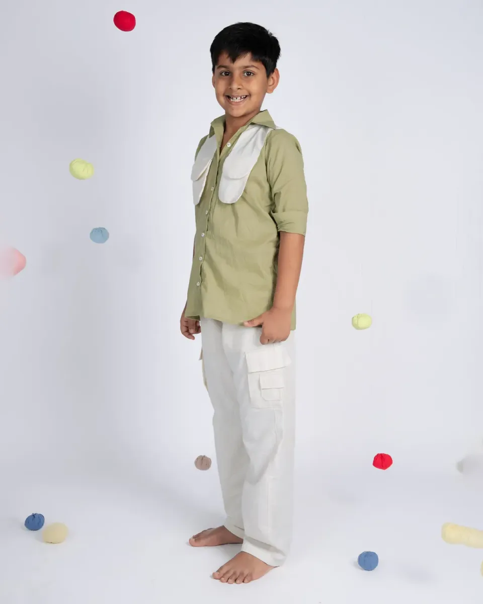 Our Dve Classic Charm pantalone beige bambino regular