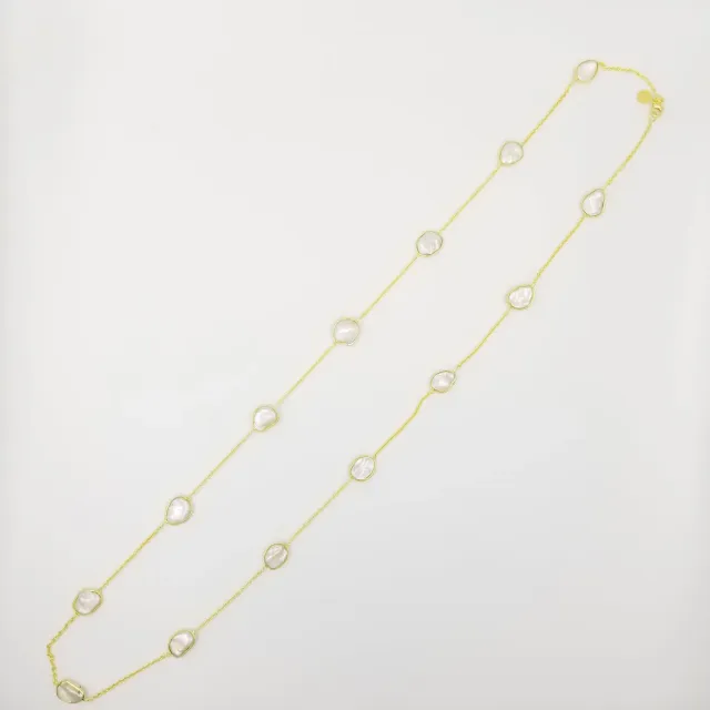 Our Dve Oval Running Water collana perle oro 18k