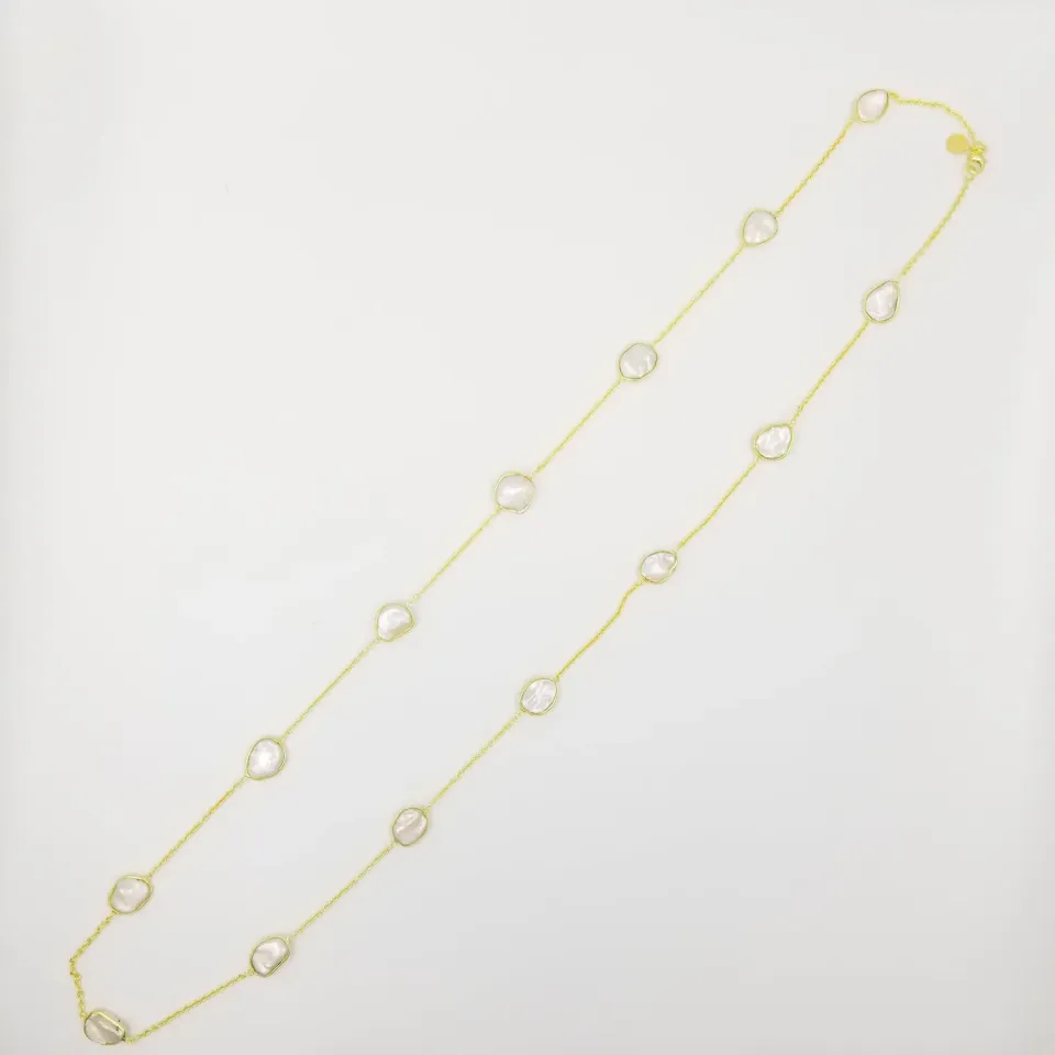 Our Dve Oval Running Water collana perle oro 18k