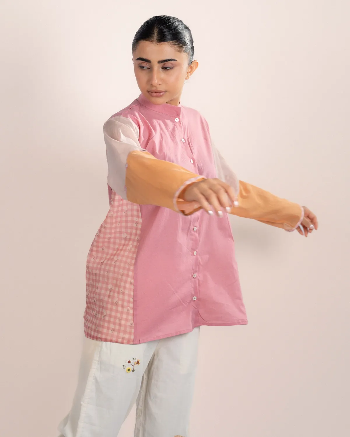 Our Dve Lyra Shirt camicia rosa flesh cotone donna