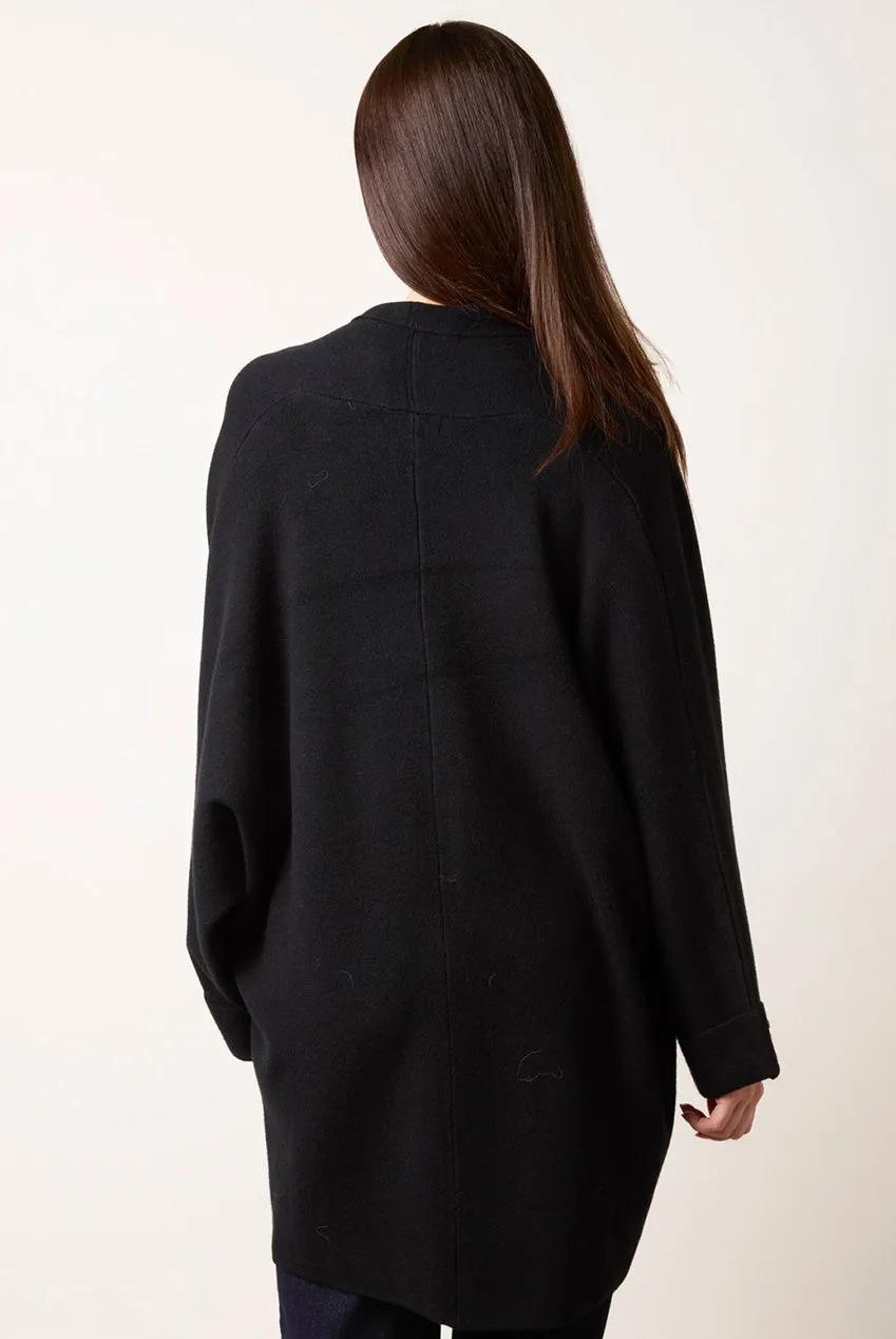 Blue Vanilla Heavy Knit cardigan nero chunky unisize
