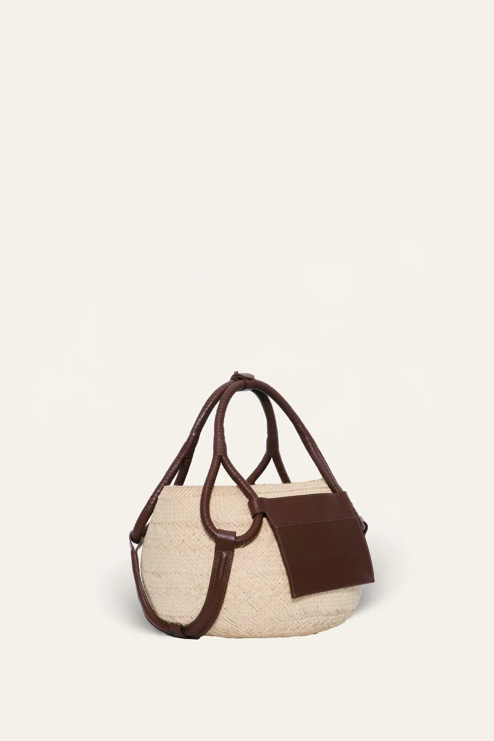 Johanna Ortiz Add Some Power borsa tote ecru paglia