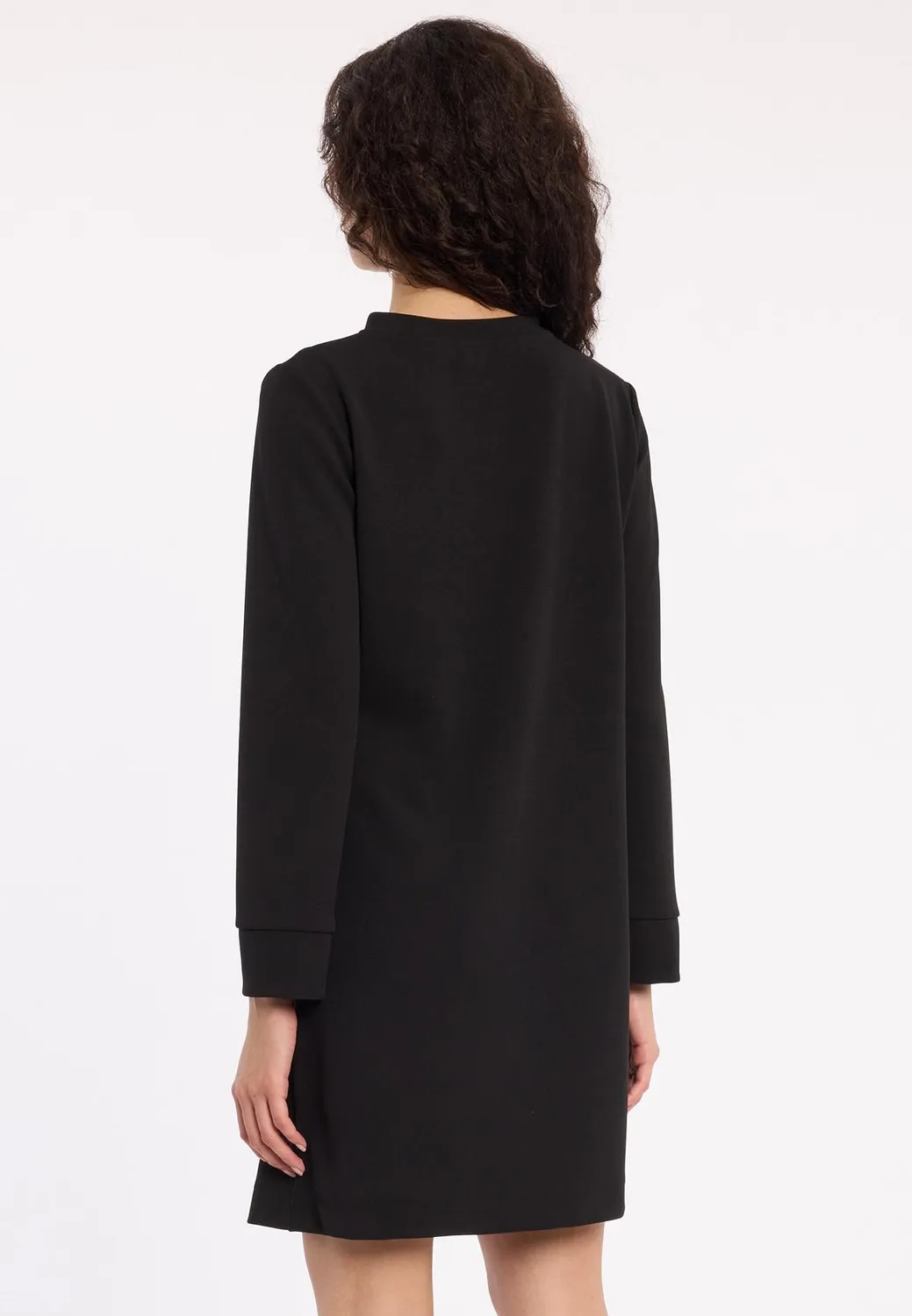 Ana Alcazar Admara abito nero mini maniche lunghe