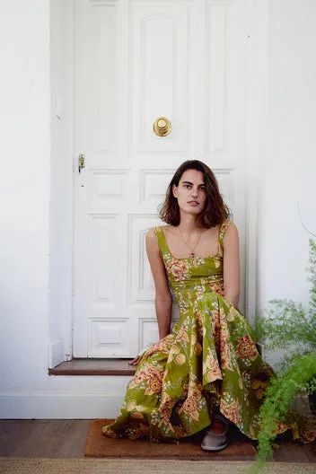 Dahlia Audrey Dress Lime abito corsetto verde