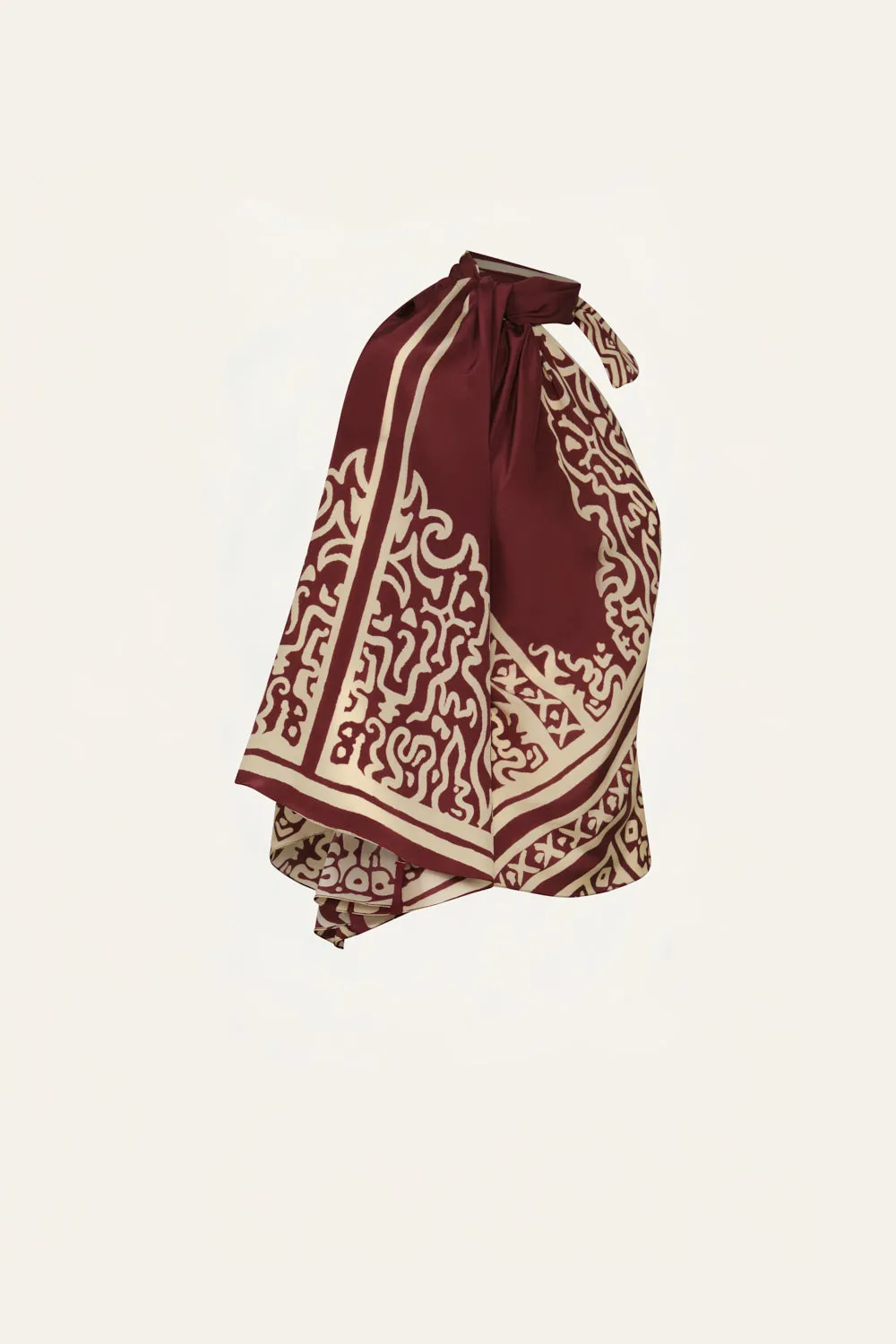 Johanna Ortiz Frontier Poem top seta vino ecru