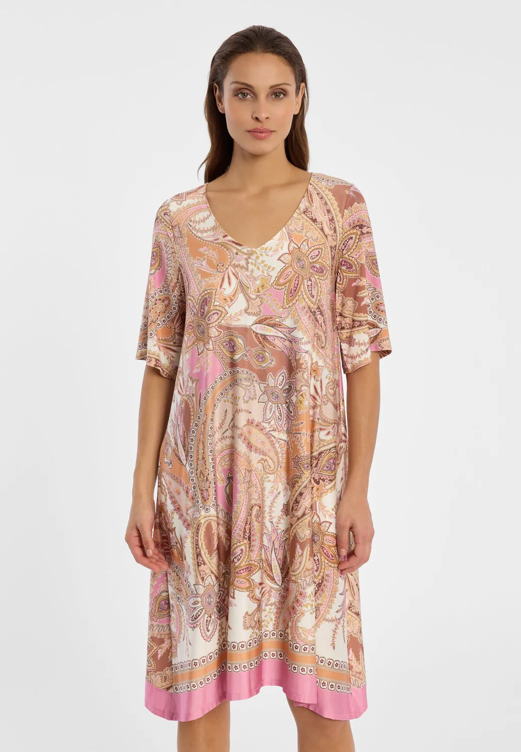 Ana Alcazar Dhorn Vestito Jersey Paisley Rosa