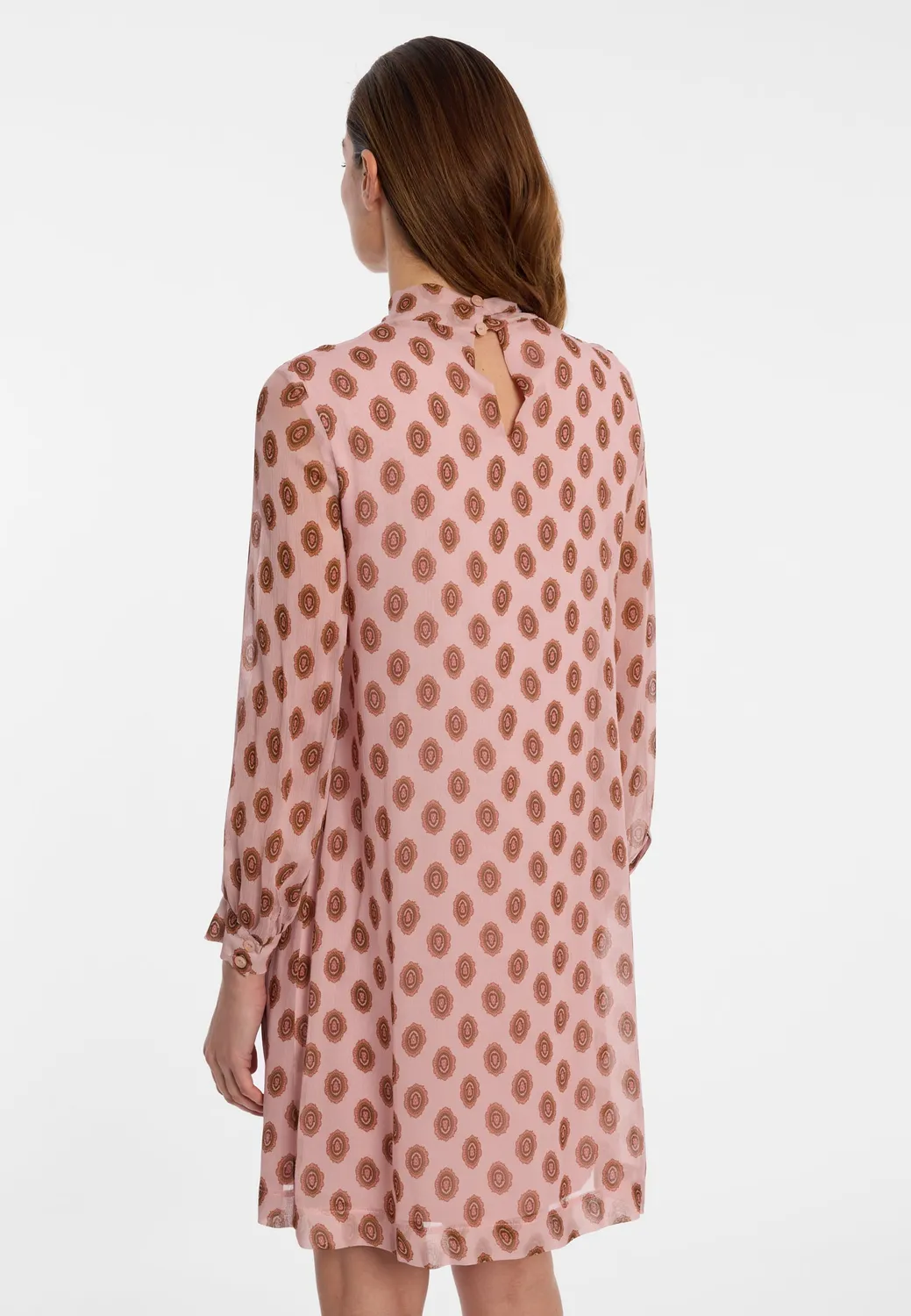 Ana Alcazar Eopathy abito chiffon rosa foulard