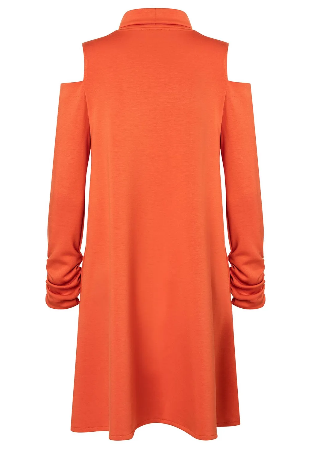Ana Alcazar Saboja abito jersey arancio cut-out