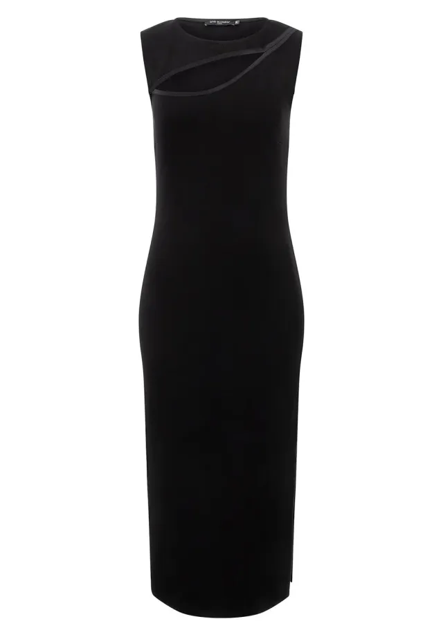 Ana Alcazar Ira abito midi nero cut-out