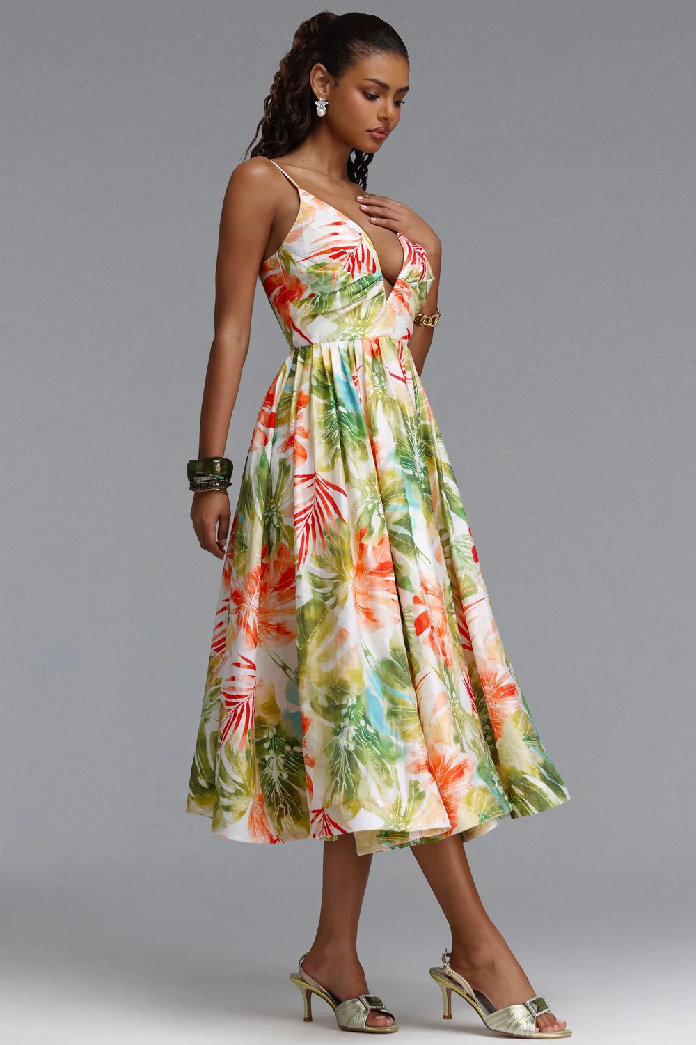 Bella Barnett Kamaria abito maxi floreale spalline