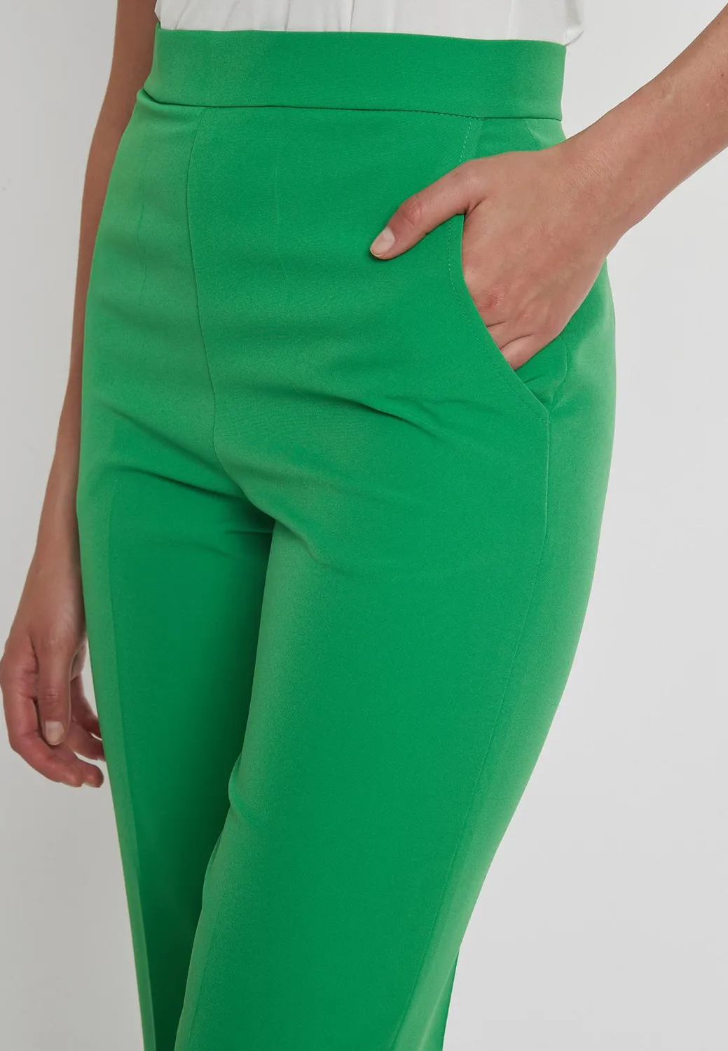 Ana Alcazar Pacoa pantaloni lunghi verdi spacco