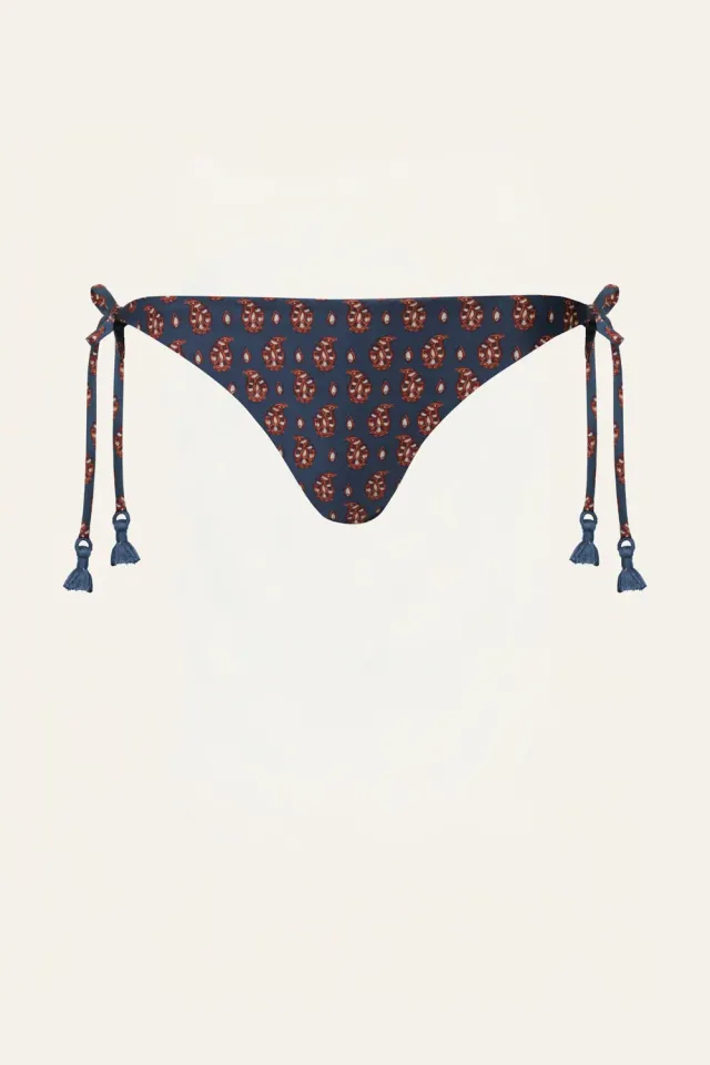 Johanna Ortiz Sagrado Slip Bikini Blu Lacci Nappine