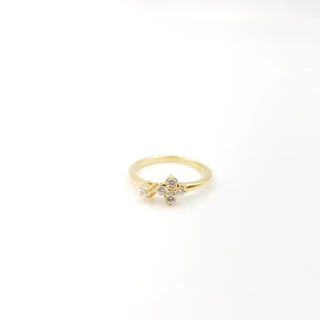 Our Dve Prairie Ring anello oro zircone