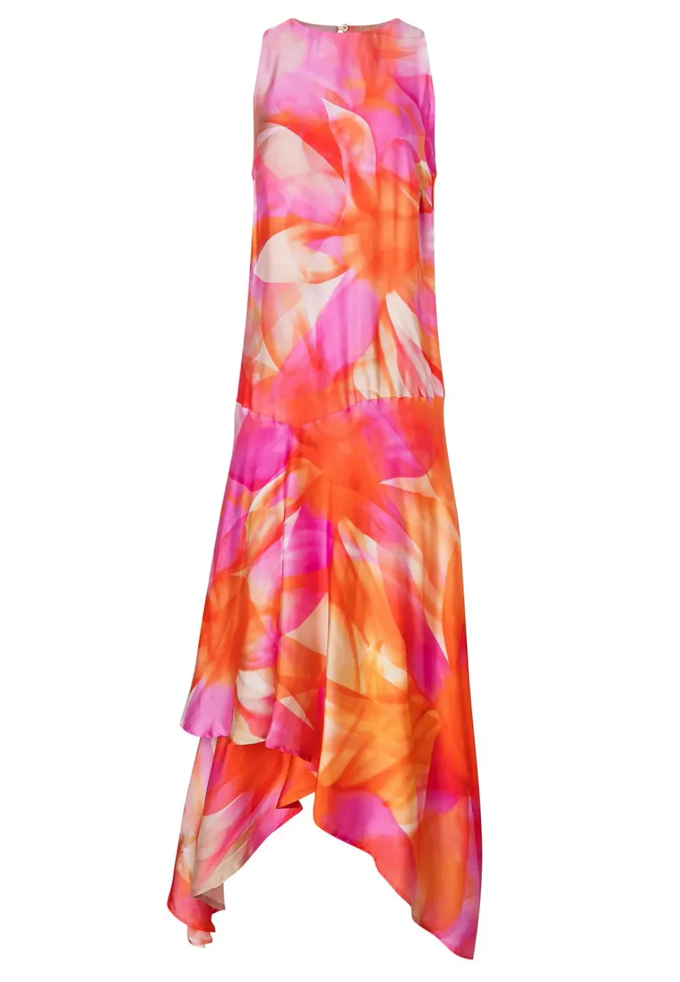 Ana Alcazar Zela abito maxi chiffon floreale