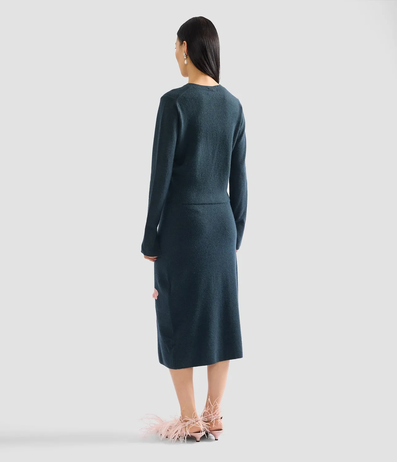Erdem Embroidered Fitted cardigan ricamato cashmere