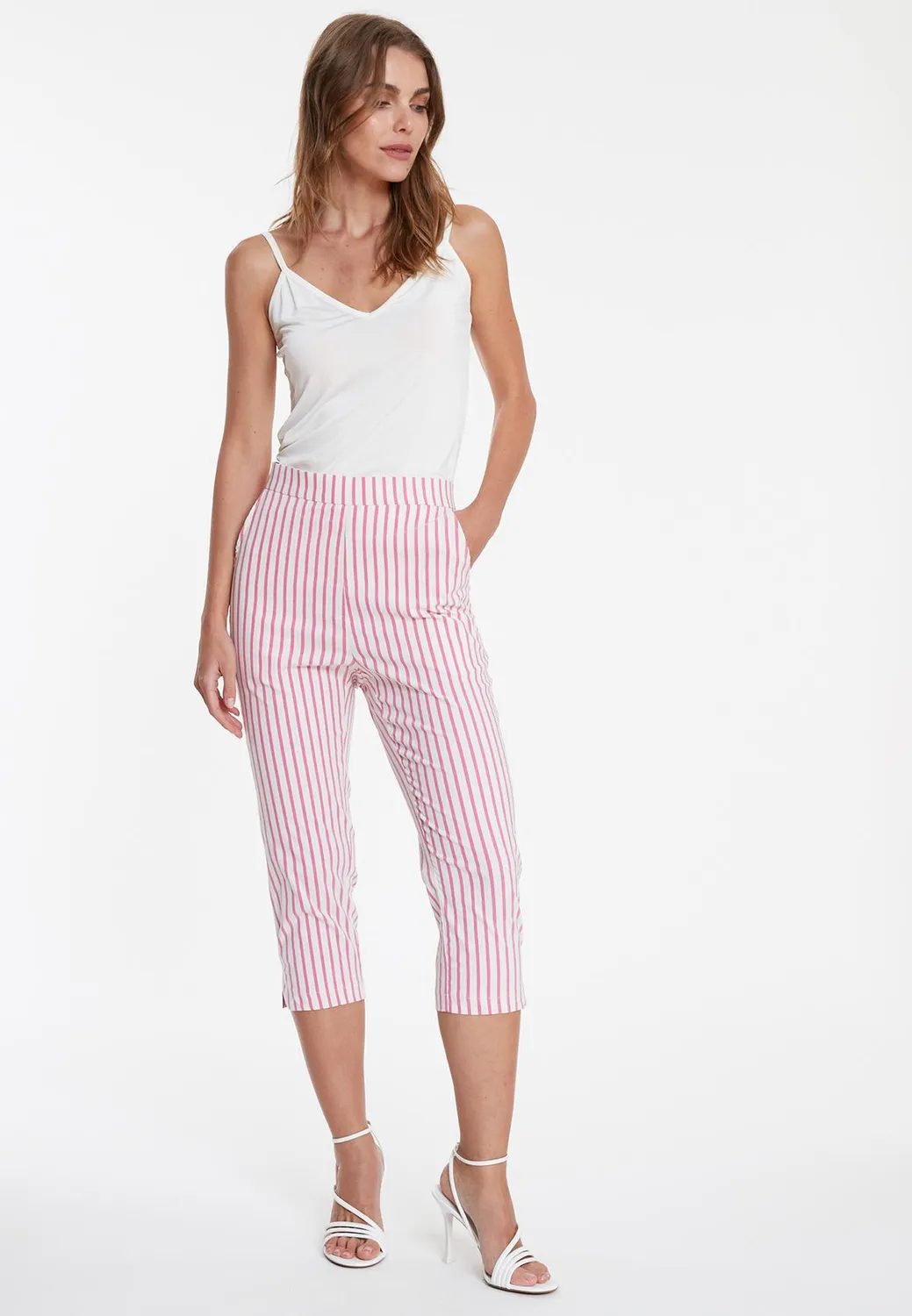 Ana Alcazar Capri Pants Walosa pantaloni capri a righe
