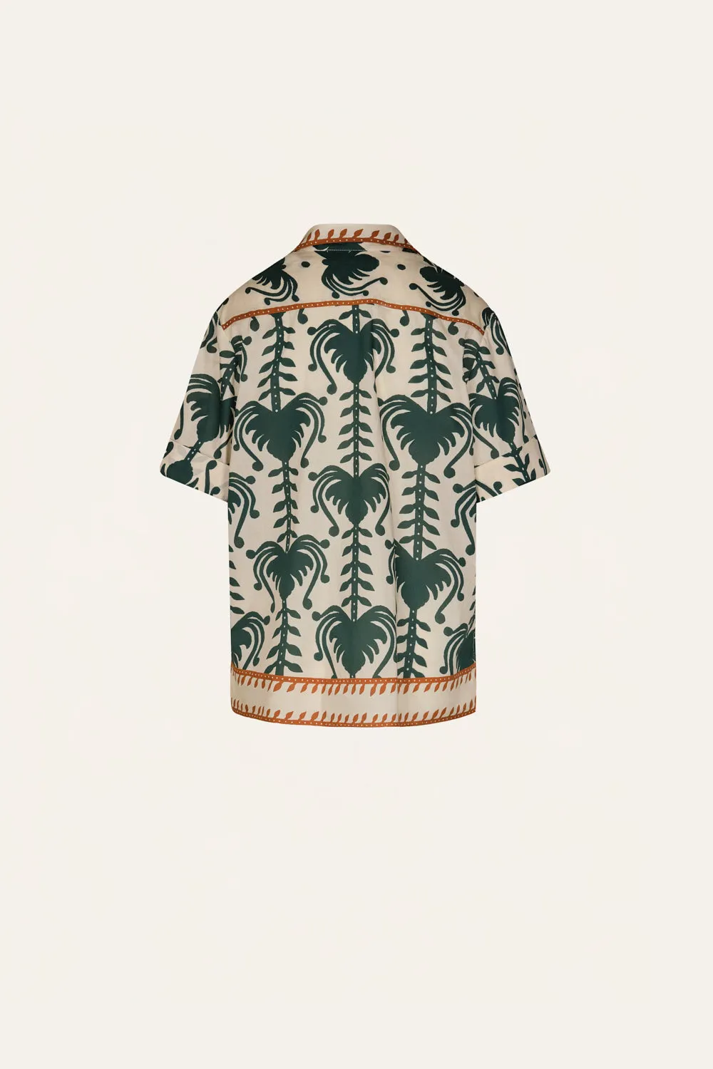 Johanna Ortiz Salty Promises camicia cotone ecru verde