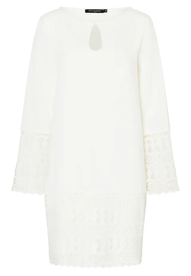Ana Alcazar Kabale abito tunica pizzo cut-out