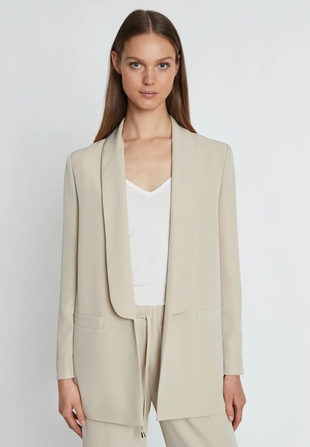 Ana Alcazar Ramina blazer beige viscosa