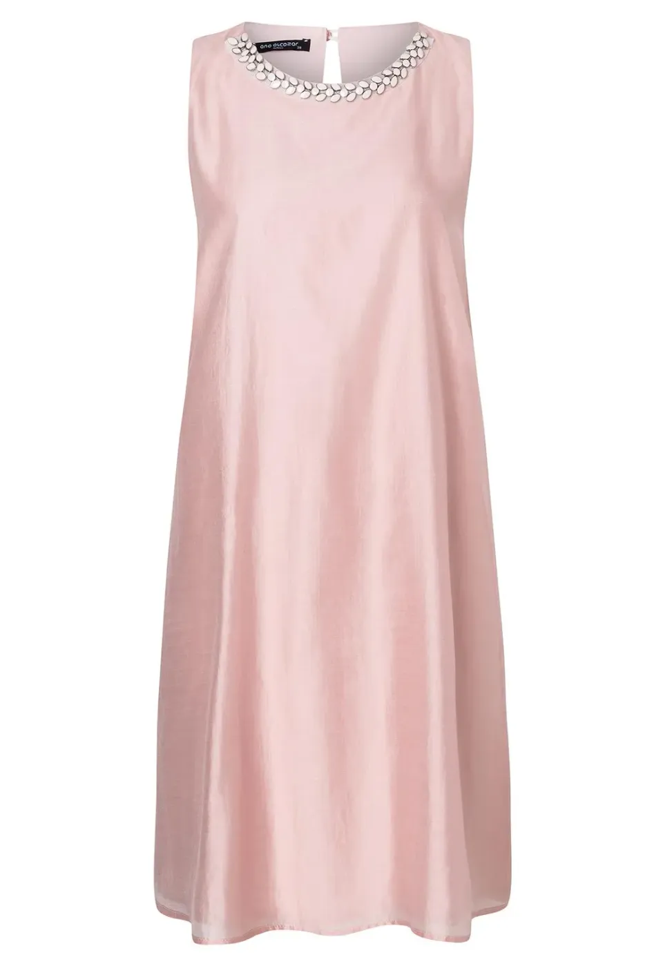 Ana Alcazar Wakasa abito rosa scollo gioiello