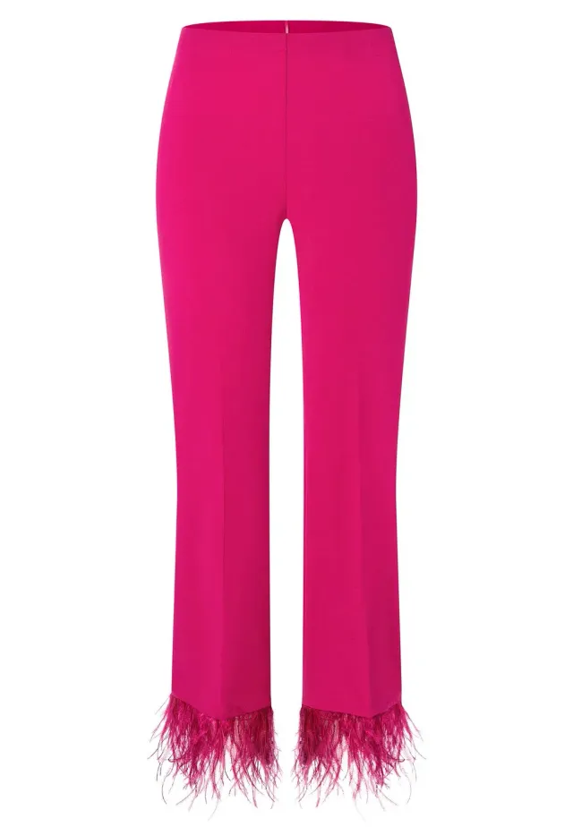 Ana Alcazar Merina pantaloni 7/8 orlo piume