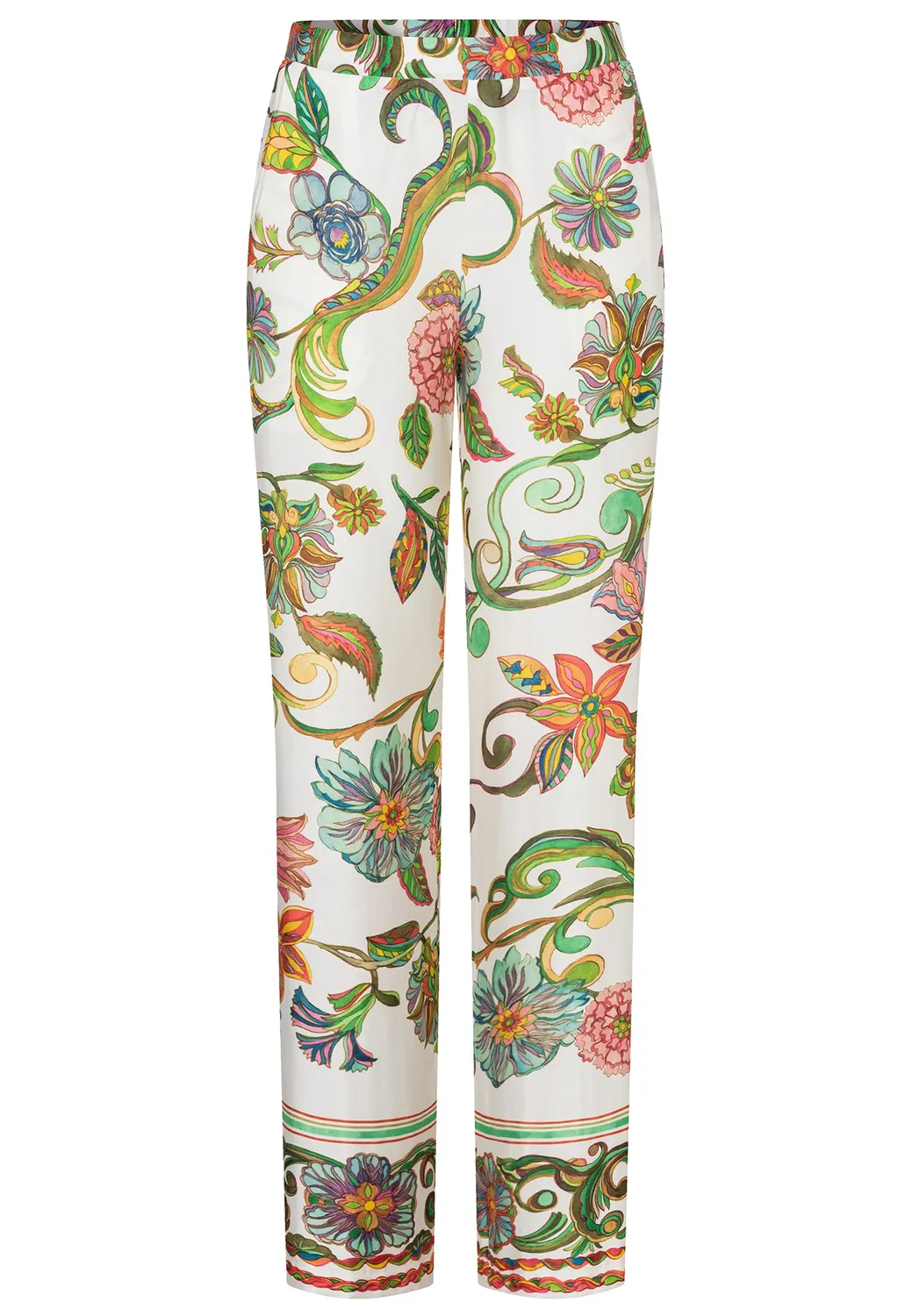 Ana Alcazar Donia pantaloni jersey floreali larghi