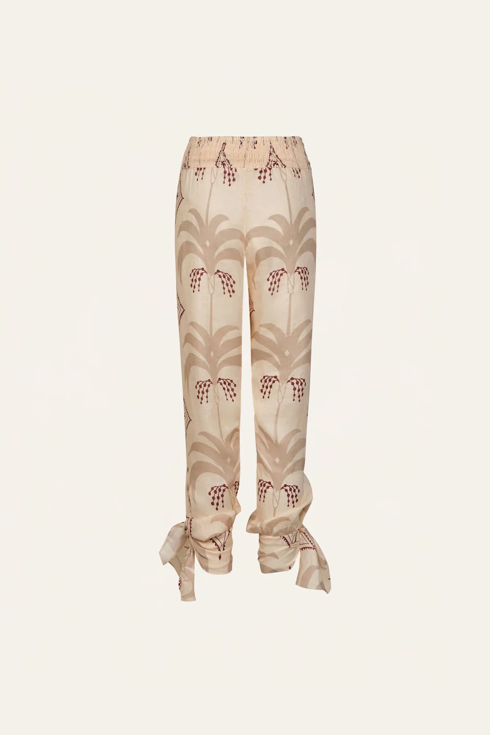 Johanna Ortiz Femininity Dramatic pantalone lino ecru