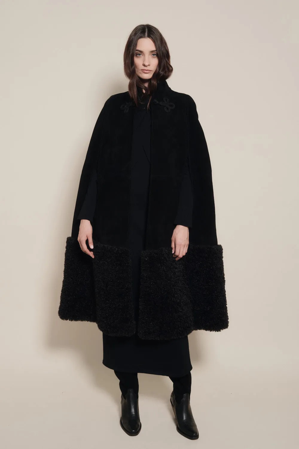 Johanna Ortiz Celestial Silence abito midi nero pima