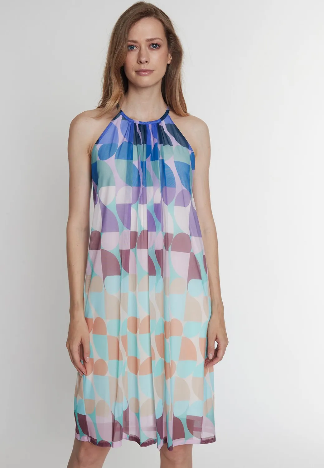 Ana Alcazar Pehla Abito Corto Neckholder Pastel