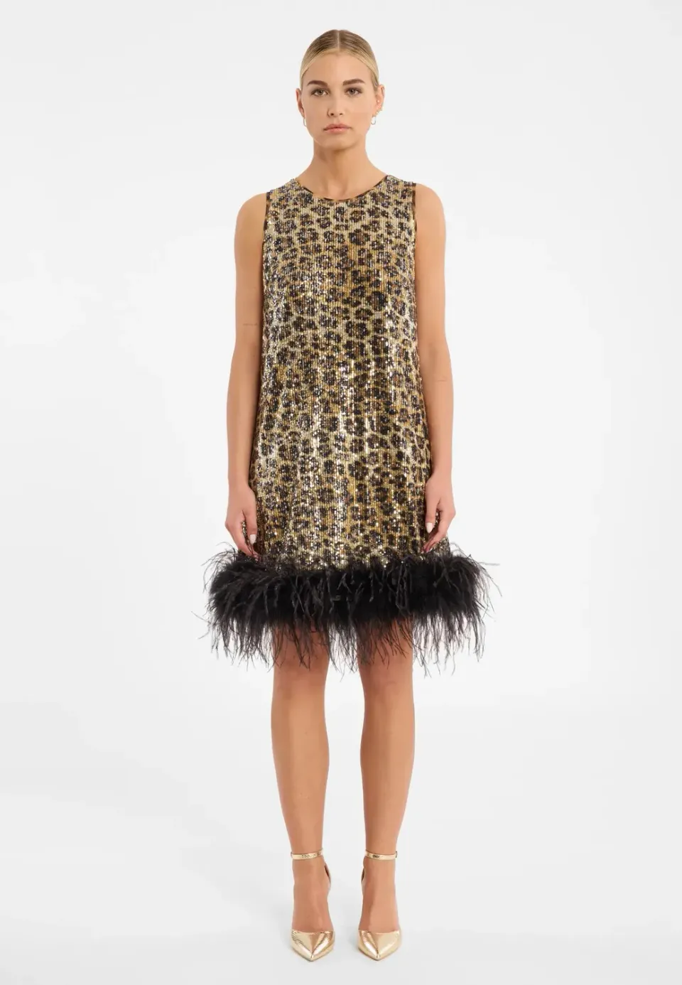 Ana Alcazar Celystis abito cocktail paillettes