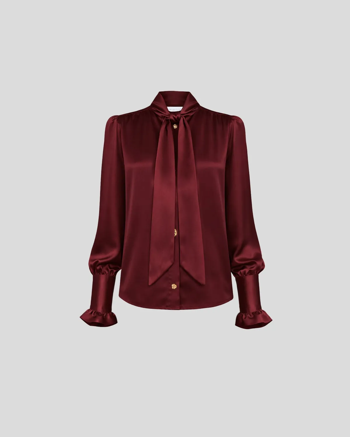 Violante Nessi Ambrosi camicetta bordeaux seta raso