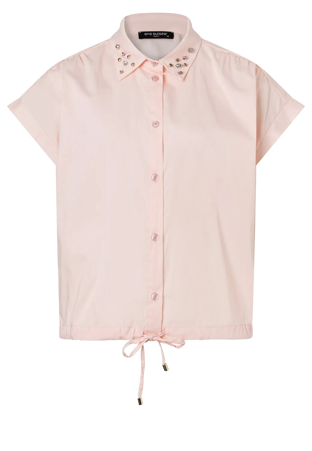 Ana Alcazar Dozai blusa rosa estiva con strass