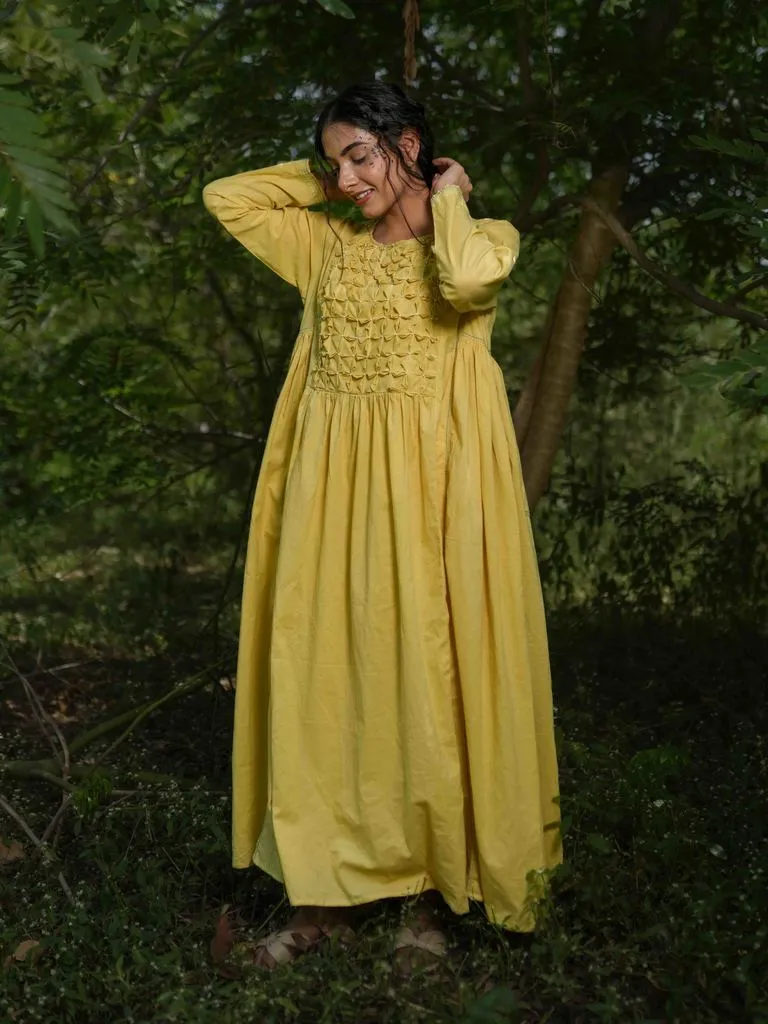 Our Dve Fae Jeremiah Dress abito giallo cotone