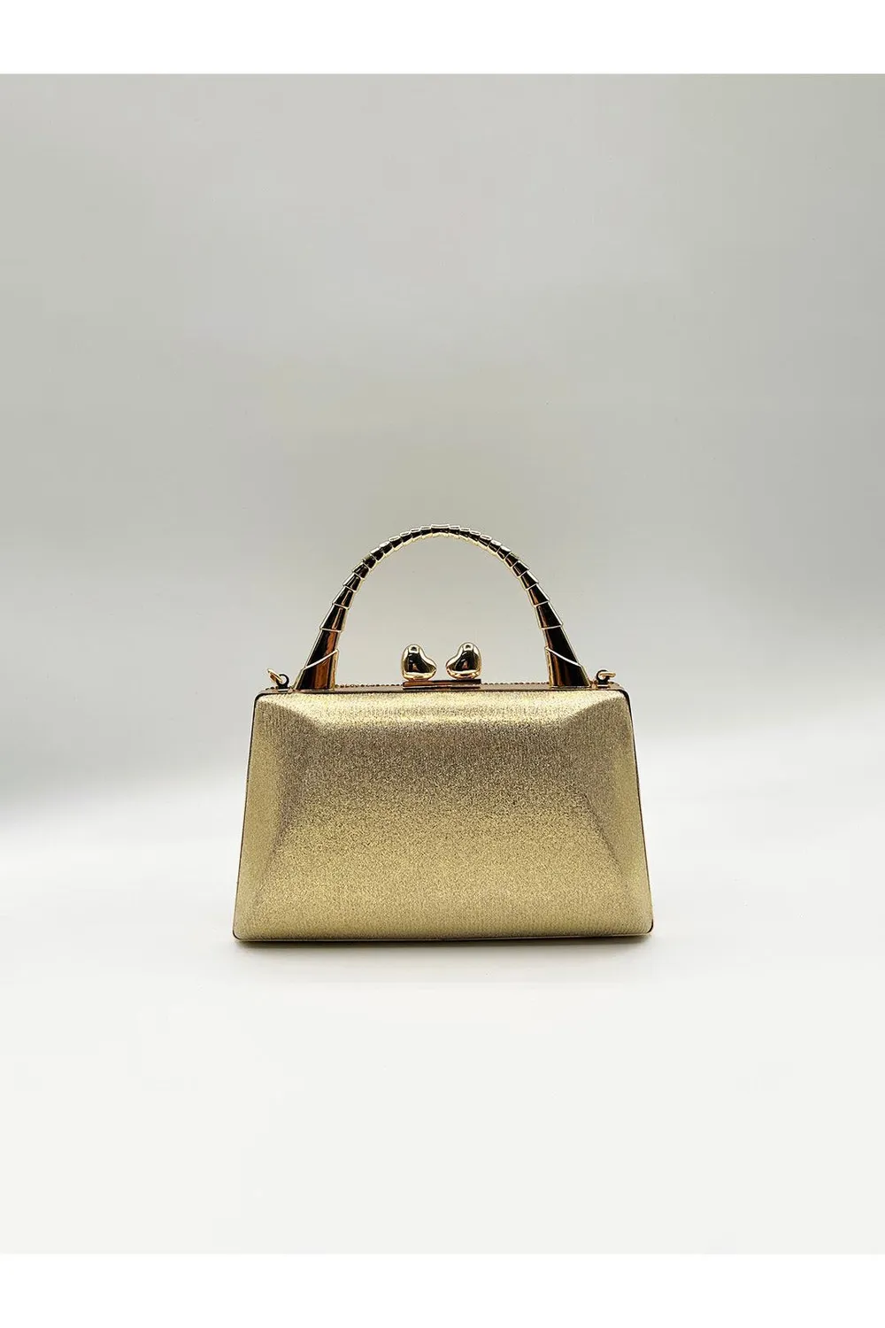 Goddiva Heart Pearl Clutch HB362624 pochette oro perle