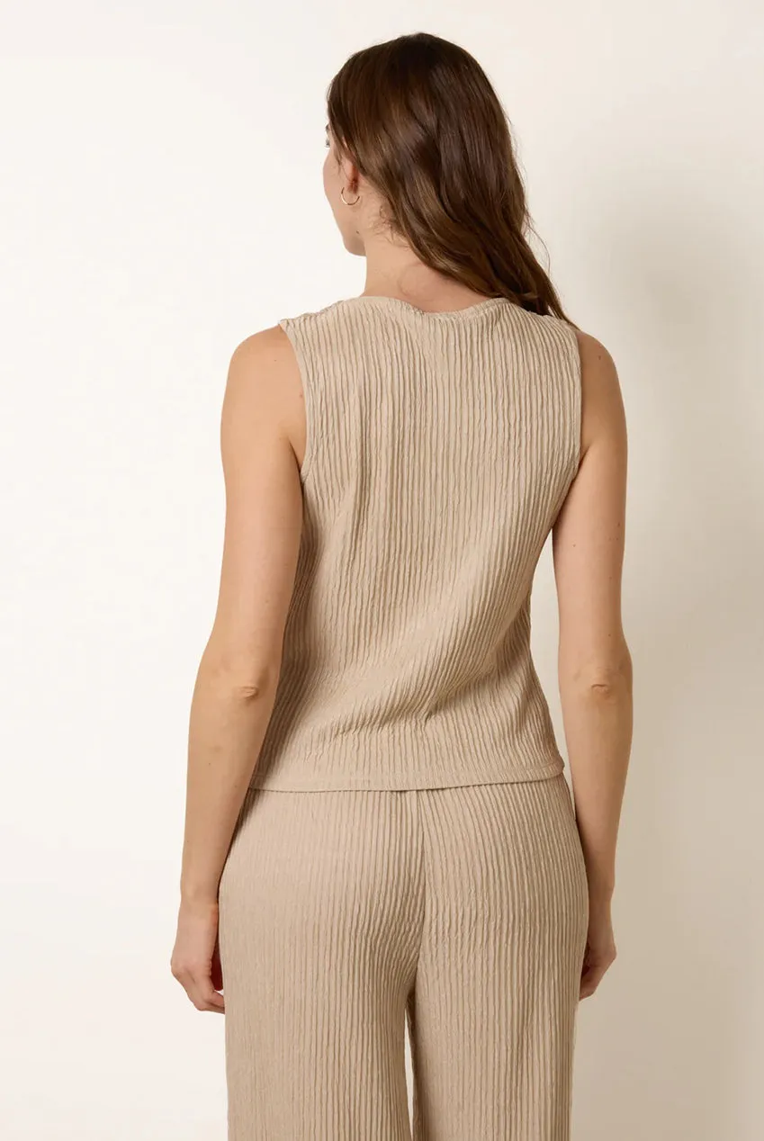 Blue Vanilla Crew Neck gilet stone M bottoni davanti