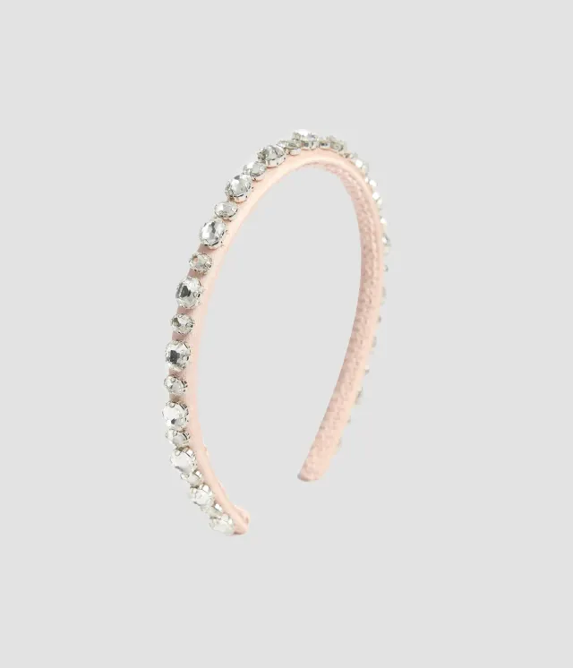 Erdem Narrow Emb Headband cerchietto raso rosa