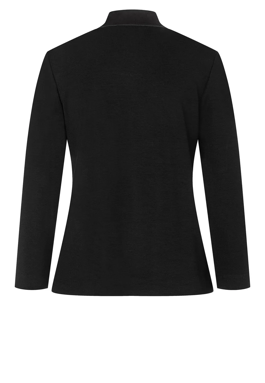 Ana Alcazar Agini top nero jersey con cravatta